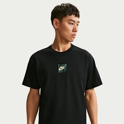 Nike T Shirts Men's Black Crew Neck Moderate