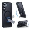 For Samsung Galaxy S25+ Case Compatible with MagSafe Rotating Straight Kickstand TPU+PC Matte Phone Cover