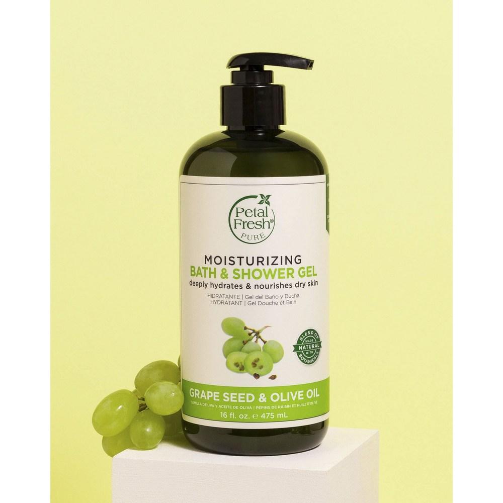 Petal Fresh Увлажняющий гель для ванны и душа Виноградная косточка и оливковое масло, 475 мл, 1 шт.