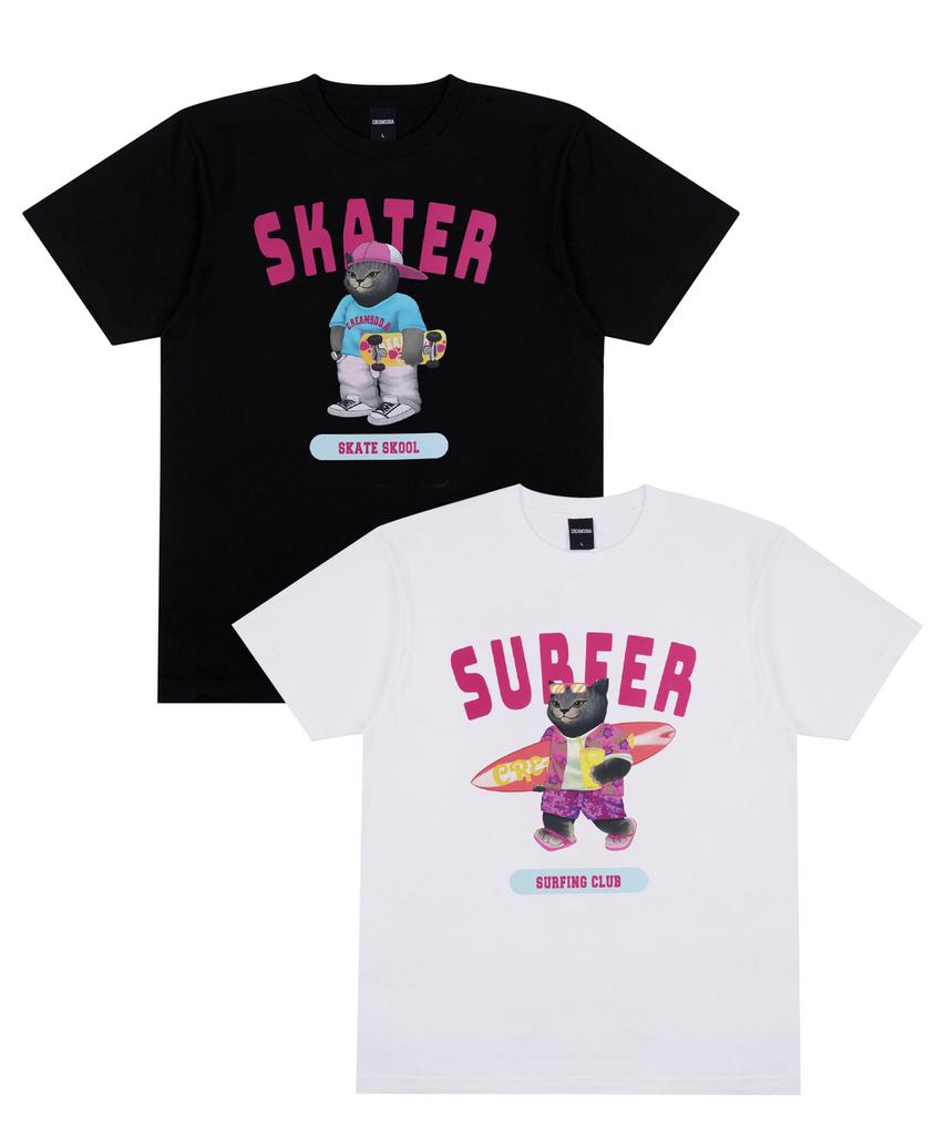 Набор из двух футболок с коротким рукавом CREAM SODA LAB Skater & Surfer