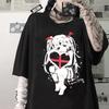 Женская футболка Harajuku Goth Женская футболка Эстетическая свободная панк темный гранж женские готические топы футболки одежда уличная одежда Y2k