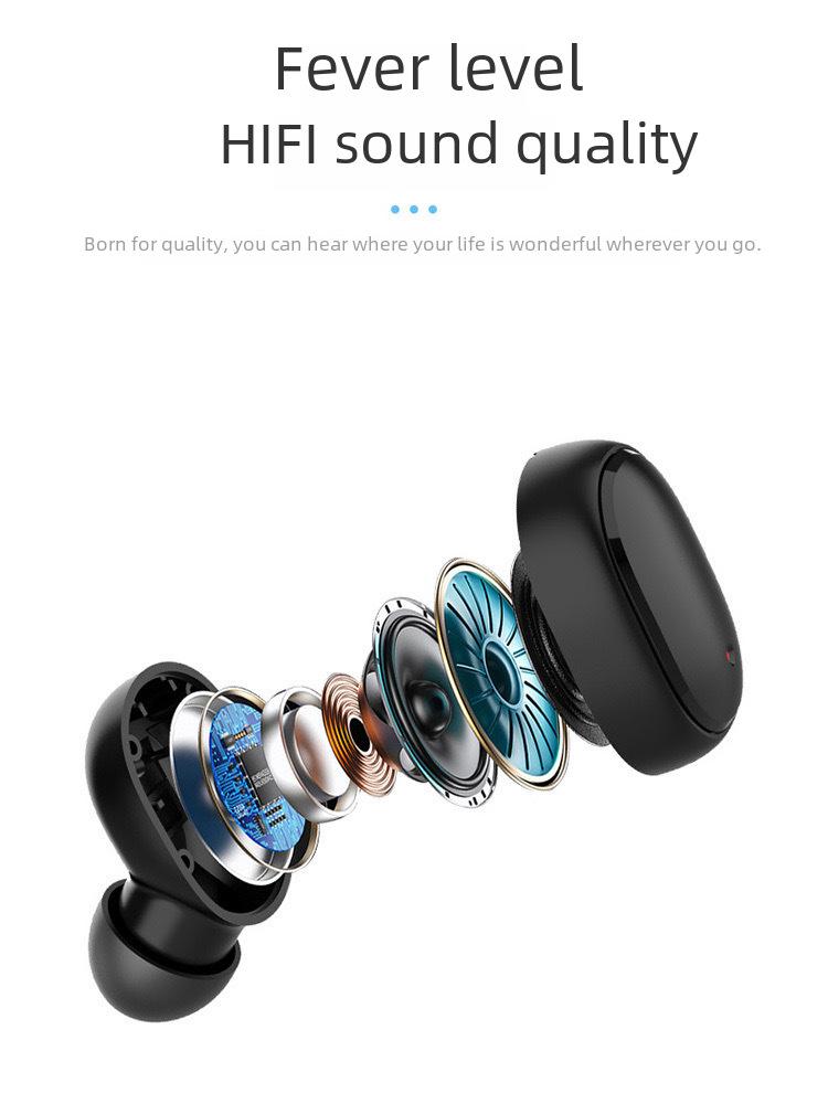 Bluetooth-гарнитура A6S Macaron Mini: Удобные беспроводные спортивные стереонаушники-вкладыши с функцией шумоподавления.