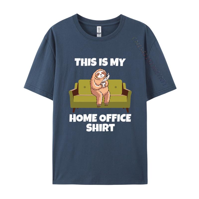 This Is My Homeoffice Sloth Pajamas Home T Shirt Unisexs Cotton Oversized Print T Shirts Streetwear Tshirt Tee Tops