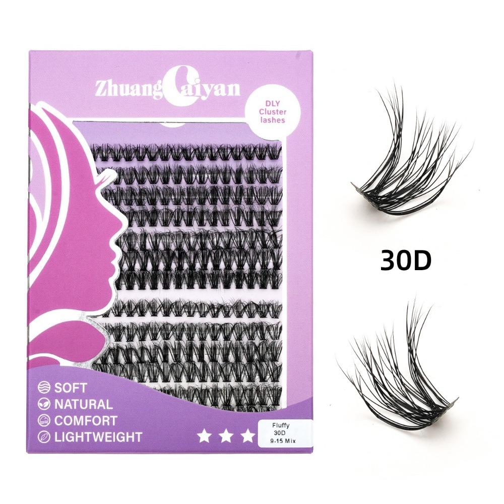 30P/60P/80P/100P Fluffy False Eyelashes Segmented Eyelashes Bundles  Grafting Lashes