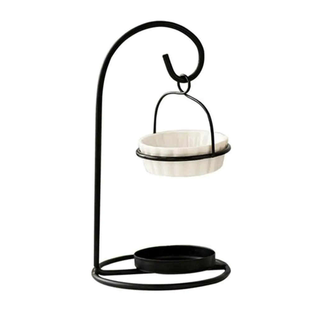 Керамическая аромалампа для эфирных масел Diffuser Oil Burner с железным подсвечником для чайной свечи Ароматический диффузор для эфирных масел