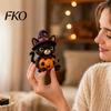 Animal Patchwork Craft Halloween Friends Kit, DIY Sewing Make 4 Kit Adorable Characters, for Beginners Handmade Gift Holiday Decor