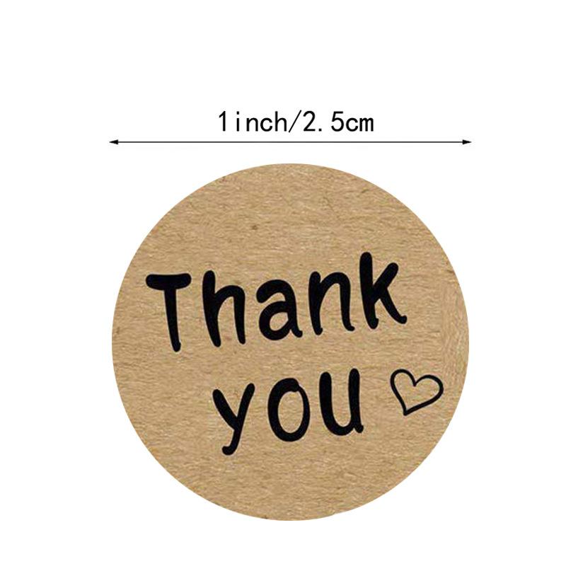 50Pcs 1Inch Diy Hand Made Handmade With Love Label Wedding Stickers Adhesive Sticker Kraft Round Labels Wholesale Price