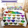 3pcs Custom Name Sprunki Bedding Set Duvet Cover Closure Includes 1 Duvet Cover & 2 Pillowcases, Soft and Comfortable for All Seasons.
