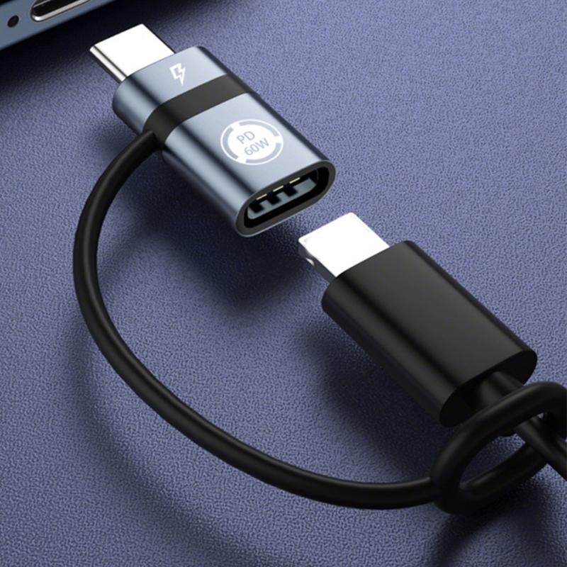 60 Вт Power Delivery Быстрая зарядка Type C Конвертер Адаптер С Интеллектуальным Чипом Подходит Для Телефона Планшета Ноутбука Устройств