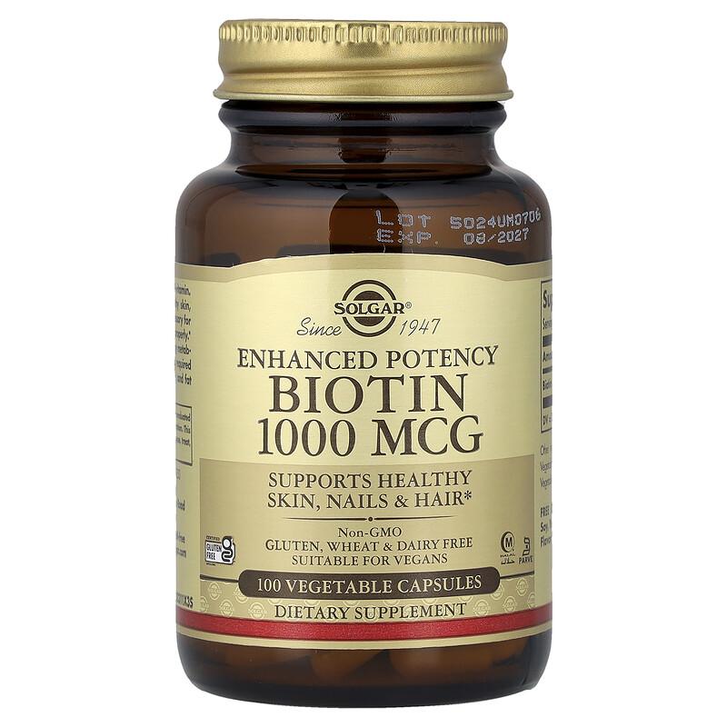 Enhanced Potency Biotin, 1,000 mcg, 100 Vegetable Capsules