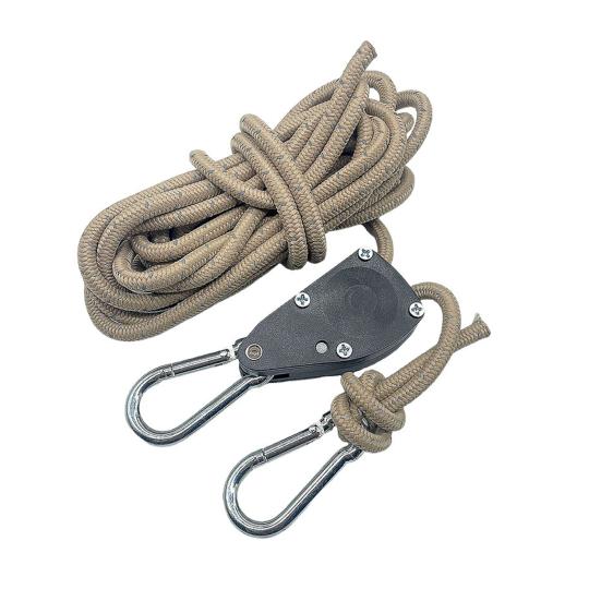 1 Набор Натяжитель веревки с роликом и шнуром 4/5 м, сверхпрочный, для наружного использования, для бэкпэкинга, туризма, катания на лодках, кемпинга, Регулятор-затяжитель оттяжной веревки