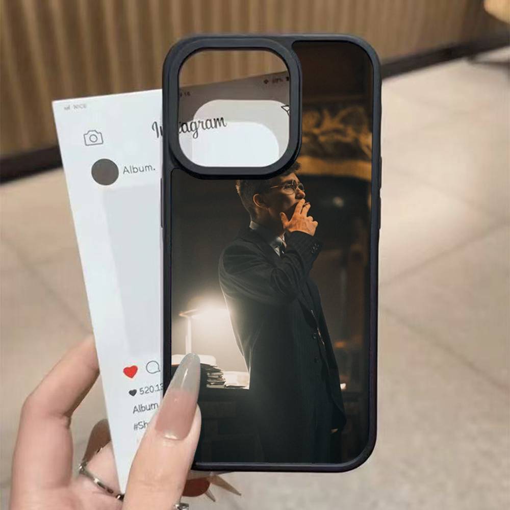 Movie P-Peaky B-Blinders Black Silicone Hard Plastic Phone Case For Iphone 17 Air 16 15 14 13 12 11 Pro Max PC+TPU Case