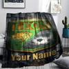 1PC Leon Fc Crest Custom Name Patterned Flannel Blanket Suitable For All Seasons For Home Decor Warmth And Comfort Gifts Holiday Present