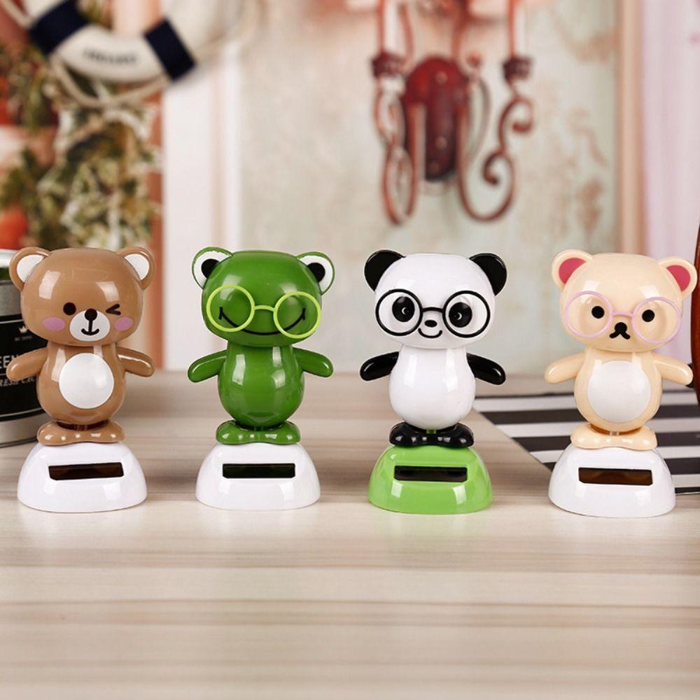 Пластиковая кукла с качающейся головой на солнечной энергии, животное на солнечной энергии для автомобиля, танцующая игрушка на солнечной энергии, кукла в подарок