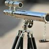 18-дюймовый телескоп с деревянной треногой, антикварная морская напольная латунная подставка