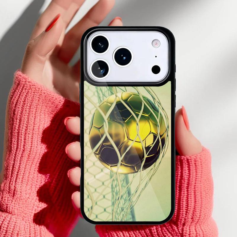 Ball Fire Football Phone Case for iPhone 17 16 15 14 13 Pro Max Back Cover for 12 11 Pro Coque