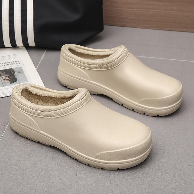 Мужская рабочая обувь для повара, нескользящие повседневные лоферы большого размера, водонепроницаемая и маслостойкая обувь на плоской подошве, обувь для ресторанов, уличные непромокаемые сапоги