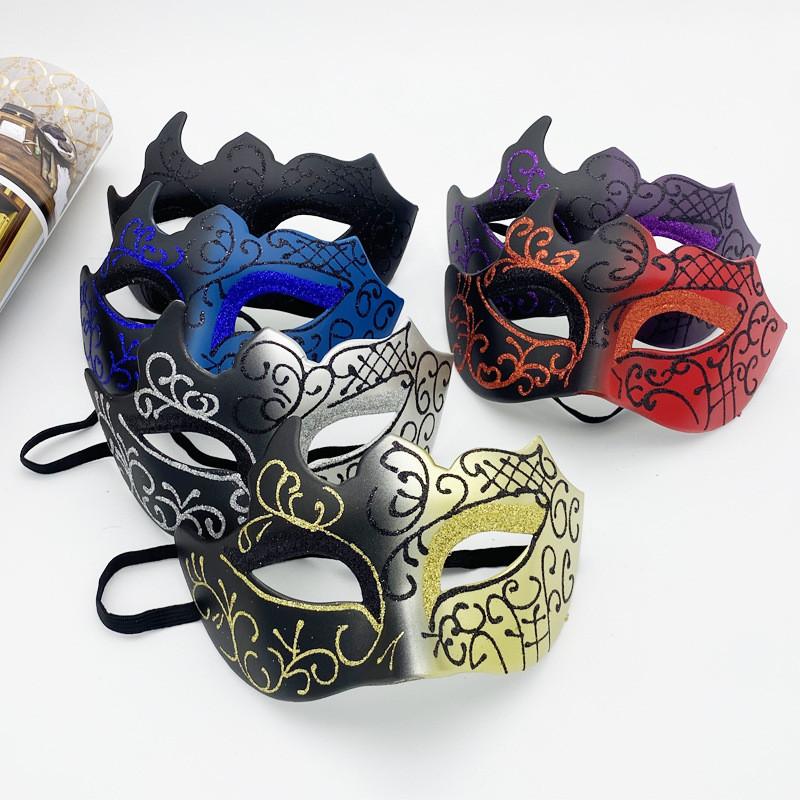 Halloween Mask Costume Props With Lace Half Face Jewelry For Adult Costume Party