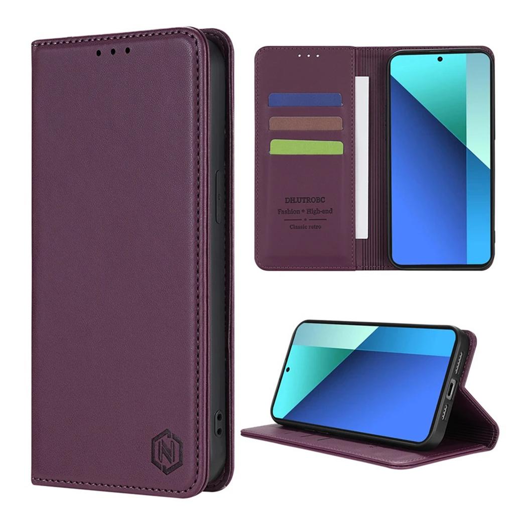 Магнитный слот для карт, кожаный чехол-книжка для Xiaomi Redmi Note 14 Pro 13 12 12S 11 11S 10 9 Pro 8 8T 7, кошелек, дружественный к коже, прочный
