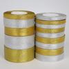 1Pcs Gold/Silver Silk Satin Organza Glitter Ribbon 7-38mm Onions Belt for Wedding Cake Gift Package