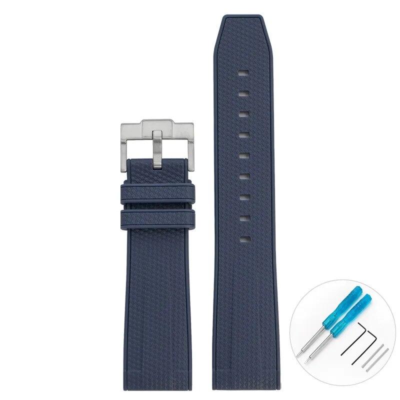 Silicone Strap for Blancpain X Swatch 22mm Stainless Steel Buckle Quick Release Sport Waterproof Rubber Watch Band for Men Women