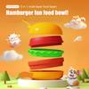 Миска для домашних животных в форме гамбургера, набор из 5 мисок для кормления домашних животных, набор столовых приборов ручной работы для кошек и собак