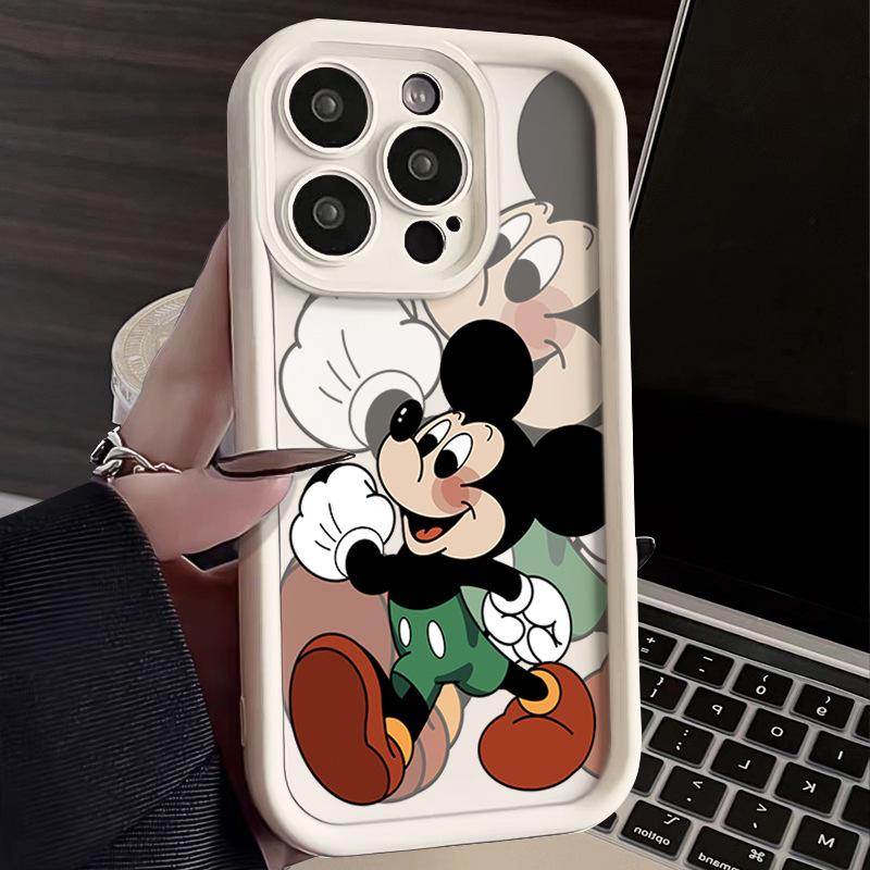 Чехол для мобильного телефона Ghost Mickey iPhone17Promax лестница подходит для Apple 16promax всесторонний Tianyan 15 наборов.