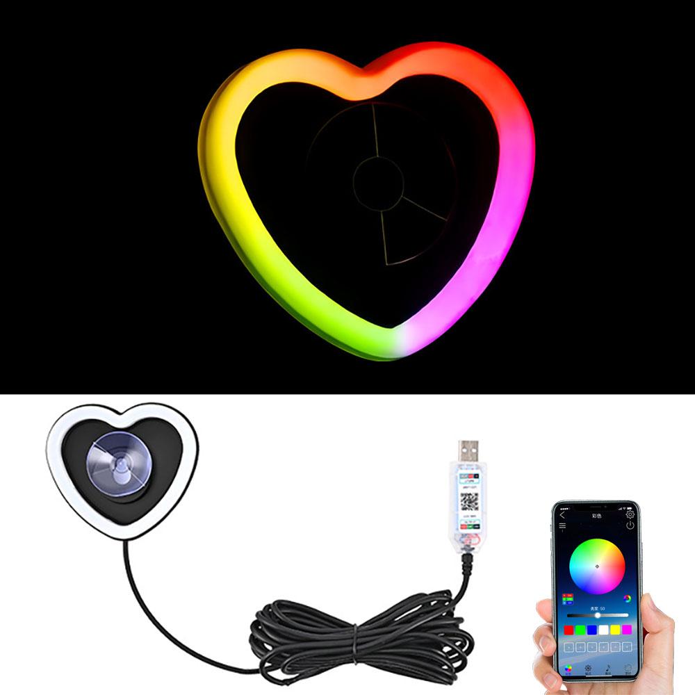 USB RGB Automotive LED  window love light neon light C-pillar atmosphere car interior decoration