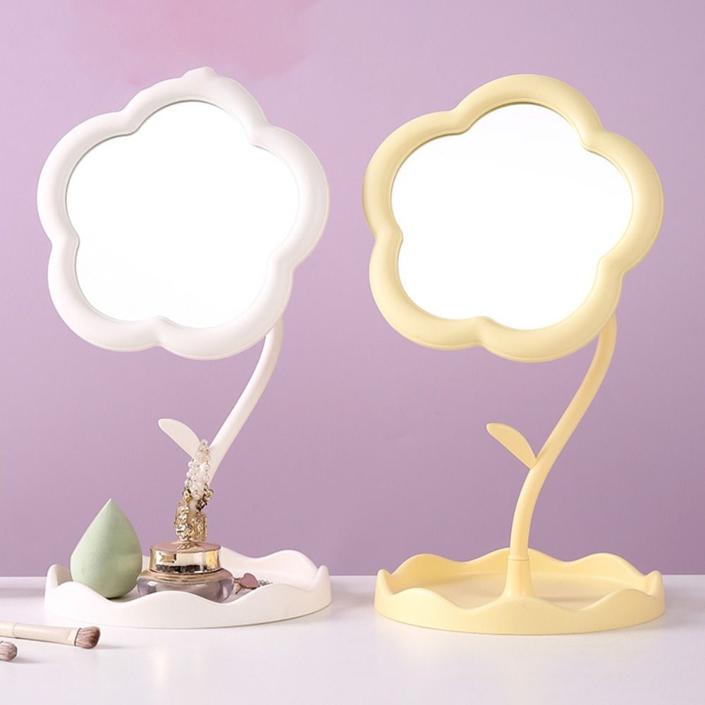Cute Desktop Makeup Mirror Detachable Table Mirror Sunflower Shaped Dressing Mirror  Dormitory