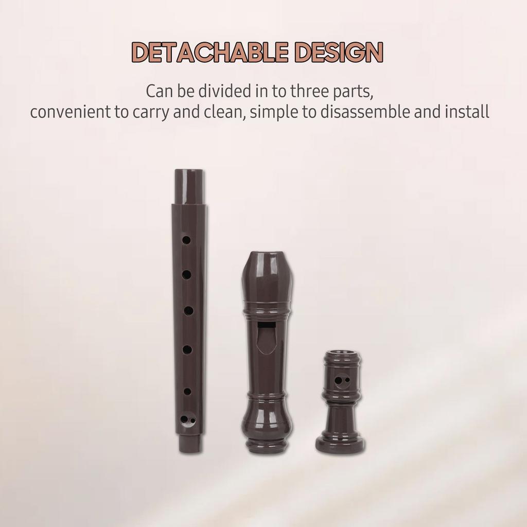 J32 ABS Сопрано Descant Блокфлейта в немецком стиле с 8 отверстиями G Key Аппликатура Блокфлейта Инструмент с