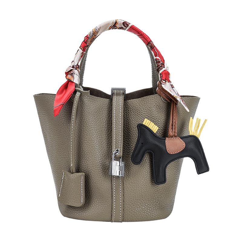 Высококачественная полуручная плетеная сумка-корзина из растительных волокон togo первый слой коровья кожа commuter bag натуральная кожа портативная сумка-ведро женская 18 см