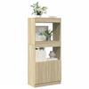 VidaXL Highboard Sonoma Oak 63x33x140 Cm Engineered Wood, Bookcase, Modern Bookcase, Bookshelf 855108