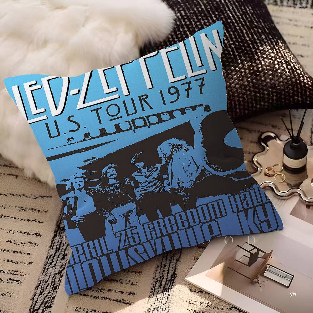 Группа L-Led Z-Zeppelin Подушка Подарок Декор для дома и офиса Спальня Диван Автомобиль Наволочка Чехол 45x45