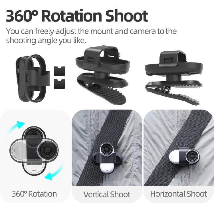 Маленький и легкий зажим для камеры с вращением на 360° для камеры GO 3S/GO 3, зажим для кепки, крепление-держатель для камеры