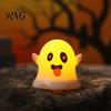 Colorful Ghost Mood Light 6 Pcs Decorative Light, LED Color Changing Warm Flameless Battery-Operated Spooky Expression Decor Mini Spirit Night Lamps,