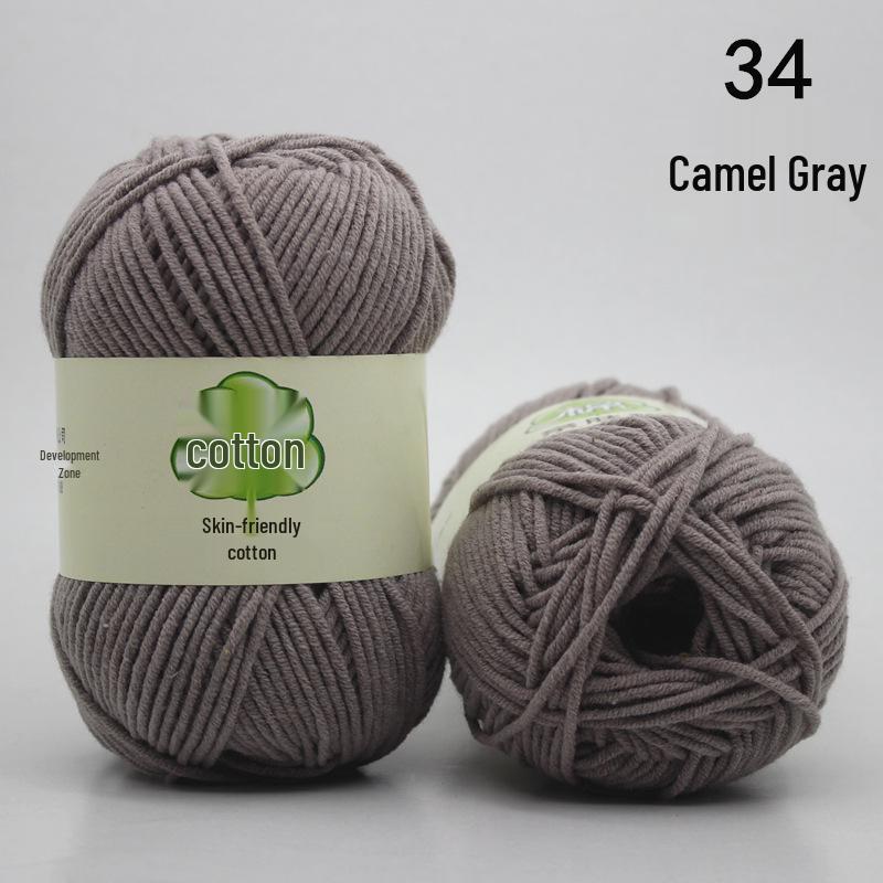 Пряжа из гребенного 5-слойного молочного хлопка для вязания и вязания крючком своими руками - Набор материалов средней толщины для шарфа и пледа