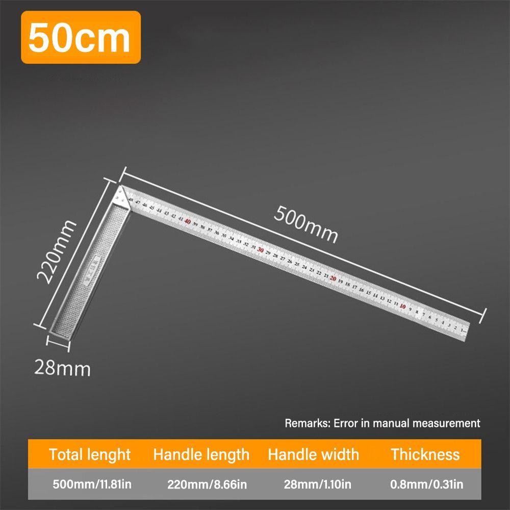 Measuring Tool Angle Square Ruler Double Sided Scale Triangle Ruler  Woodworking