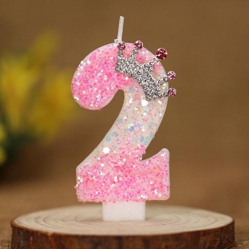 Princess Crown Digital Birthday Cake Candles - Creative Decoration