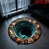 Светящийся Призрак Спиральная Лестница Круглый Ковер Отличный Домашний Декор Праздничный Коврик для Порога 2D Печать Ковер для Зоны Входа Прихожая Коврик