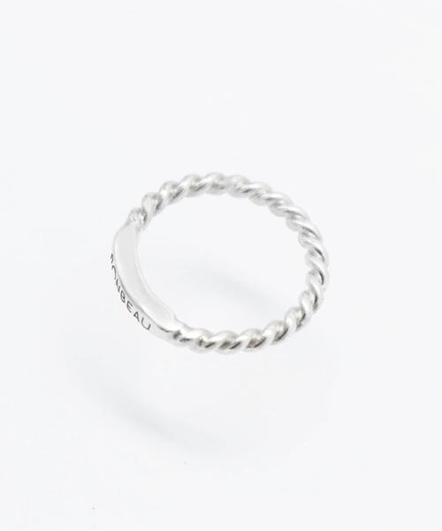 Bonbeau Кольцо-твист с начальной буквой Bold Twist Кольцо с гравировкой начальной буквы (Тип А)
