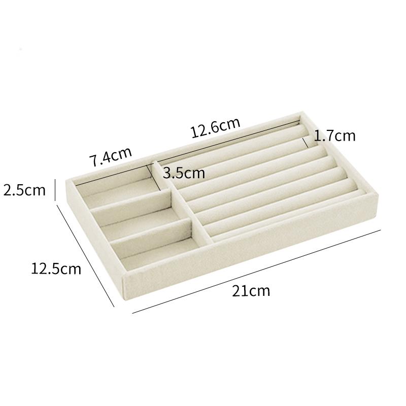 1 шт. Модный портативный бархатный органайзер для ювелирных изделий, поднос для колец, ожерелий, ящик для хранения, витрина для ювелирных изделий, ящик для хранения
