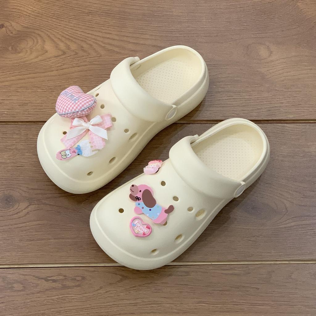 Милые мультяшные шлепанцы женские новые летние уличные не уставшие ноги дышащие нескользящие не вонючие носок тапочки