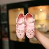 Girls' Leather Princess Shoes - 2023 Spring & Autumn Hollow Flower Design with Soft Soles