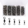 500pcs Rolling Barrel Fishing Swivel Stainless Steel Fishing Line Connector Swivels Fishing Tackle