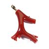 Blood Red Coral Pendant Top Branch Coral K18 Yellow Gold Undyed