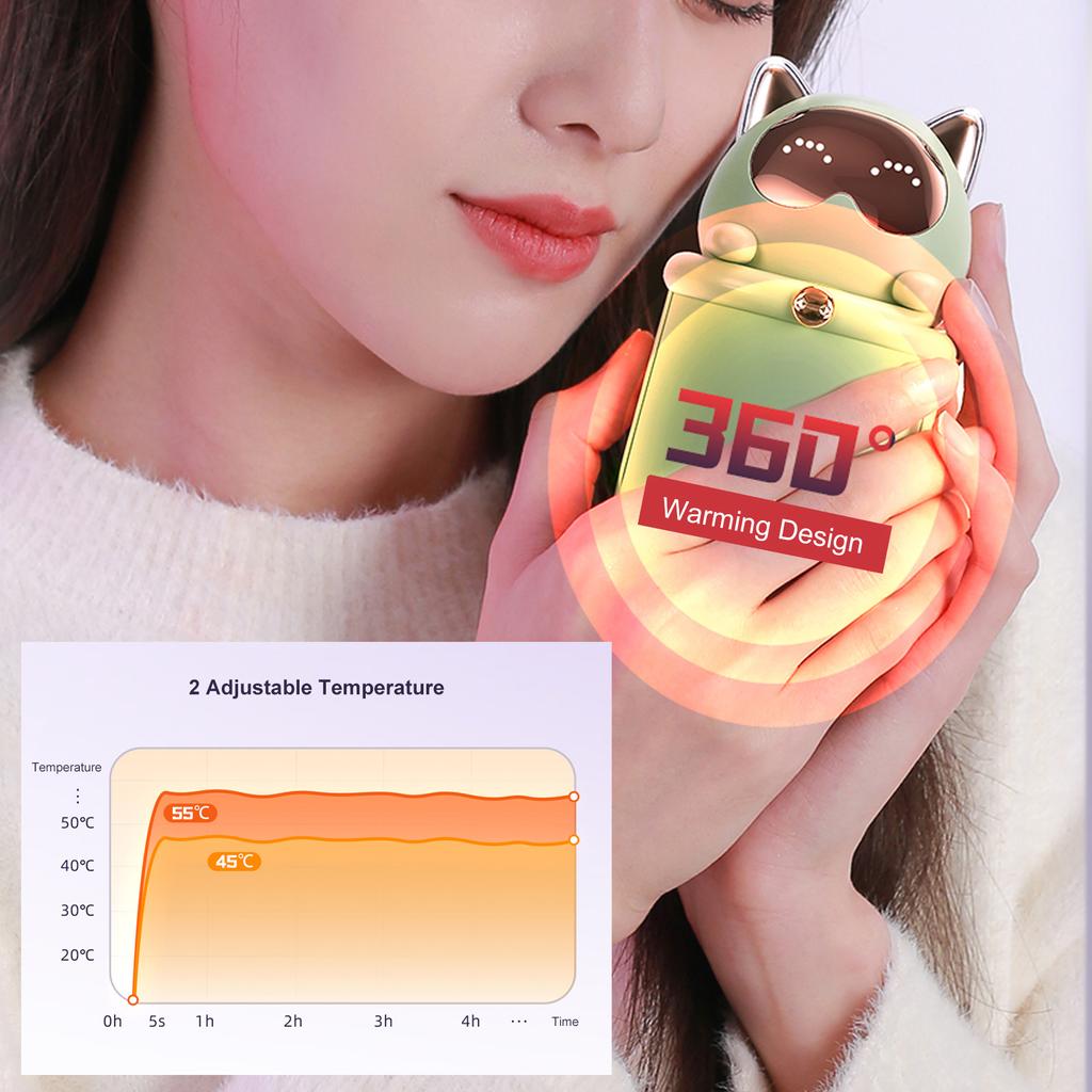 Power Bank котёнок с функцией грелки для рук, 10000 мАч