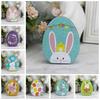 Dust-proof Easter Egg Candy Box Metal Rabbit Iron Case Tinplate Storage Case  Tea Leaf