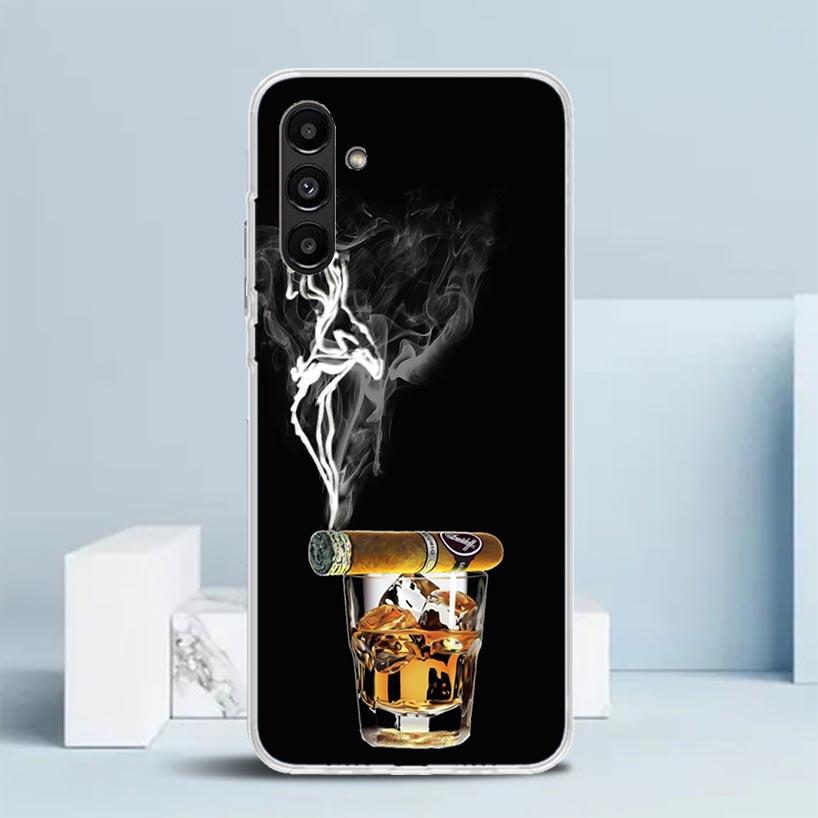 Чехол для телефона "Сигара Виски Ледяной Напиток" для Samsung Galaxy A17 A37 A57 A16 A15 A14 A13 A56 A55 A54 A53 A36 A35 A34 A33 A26 A25 A24 A2