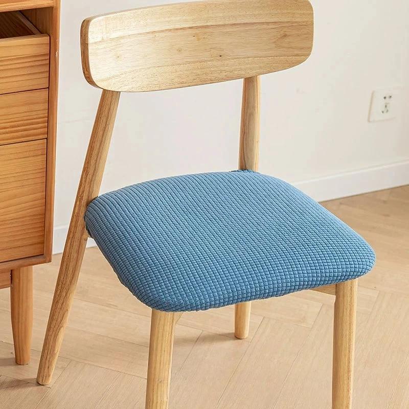 1PC Spandex Jacquard Chair Cushion Cover Dust-proof Dining Room Upholstered Cushion Cover Seat Protector Kitchens Home Decor
