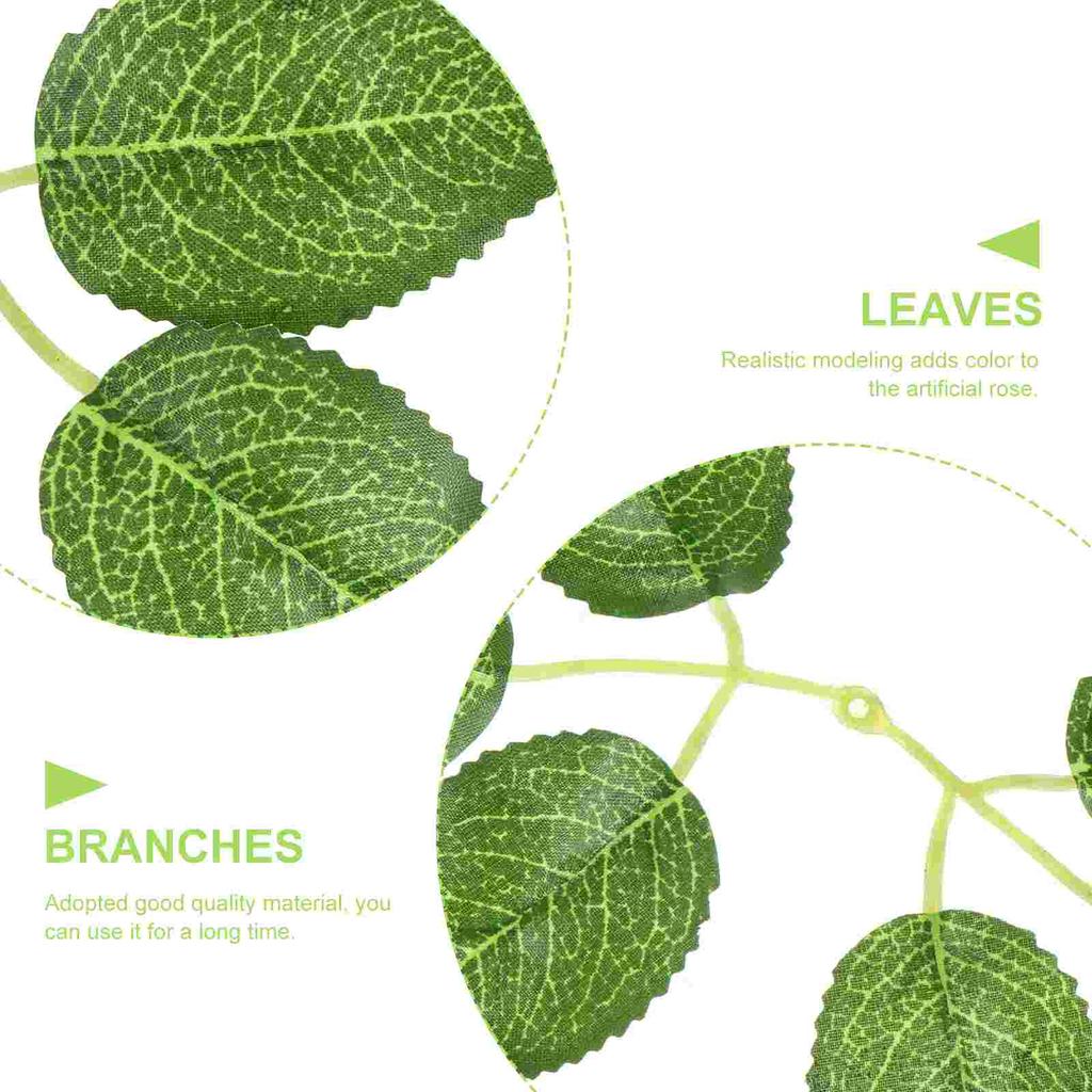 100 шт. имитация листьев розы имитация растения искусственный поддельный лист декоративный орнамент пластиковый детский зеленый